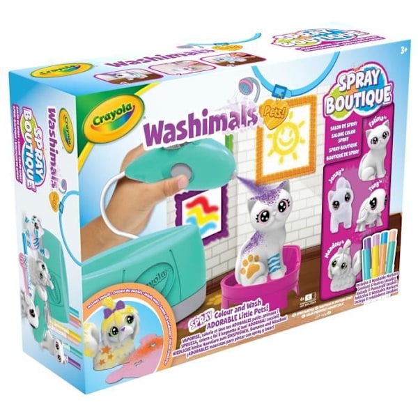Färgläggning - CRAYOLA - Washimals Spray Boutique - Spraya och färglägg dina djur! Från 3 år Vackra färger