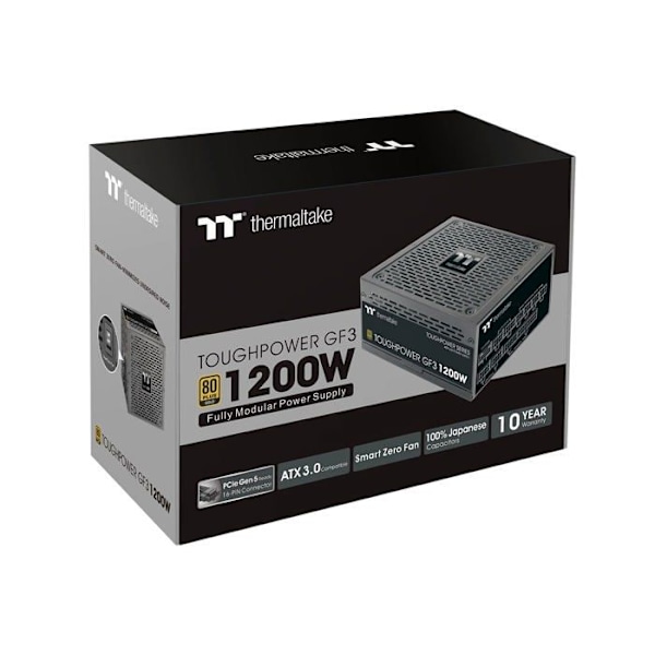 Strømforsyning PC - Thermaltake - PS-TPD-1200FNFAGE-4 - 1200W - ATX 3.0 - 80 PLUS Gold Sort