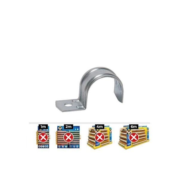 Agrafes - GENERIQUE - F28 Din - Typ C - 6 mm - Paket med 100