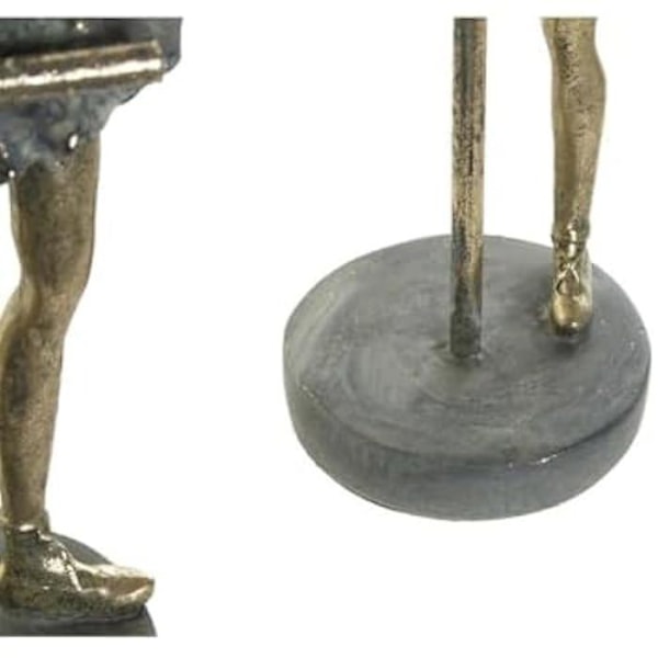 Koristeellinen hahmo - HOME ESPRIT - Balerina - Kullanharmaa - 14 x 8 x 20 cm - 3 kpl setti Flerfärgad
