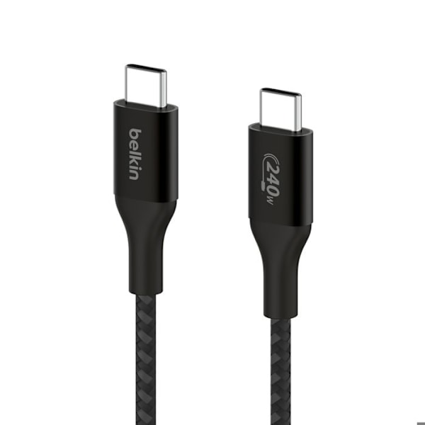 USB-C-kabel - BELKIN - CAB015BT1MBK - 1 m - Sort - Hurtigopladning 240 W