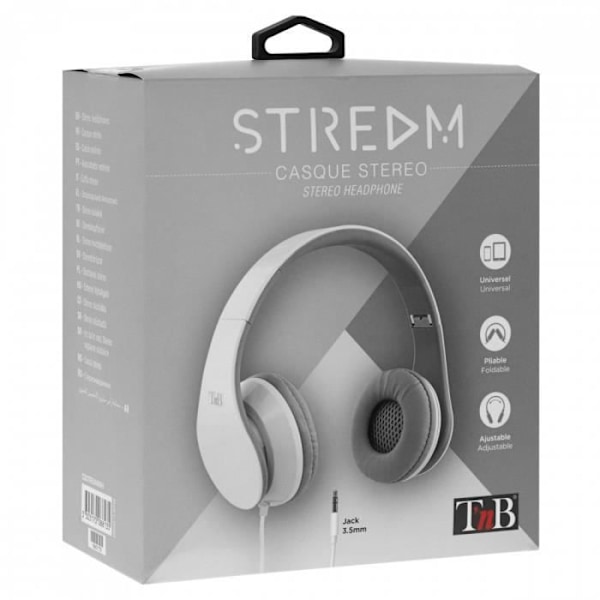 Stereokuulokkeet - TNB - STREAM - Taitettavat - Korvassa - Valkoinen Vit