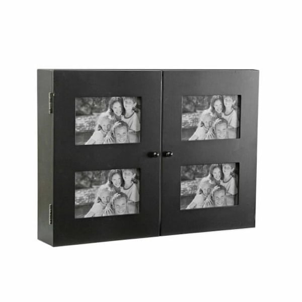 versa nøgleskab sort træ (8,5 x 33 x 46 cm)