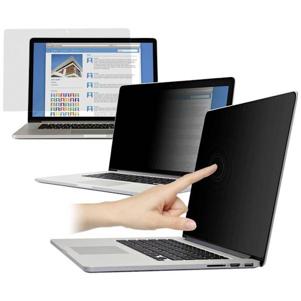 v7 privatlivsfiltreringsskærm 13.3 16.9 uindrammet til bærbar computer og touch noirEcran PRIVACY FILT SCREEN 13.3 16.9 UFRAMET TIL BÆRBARE PC OG Sort