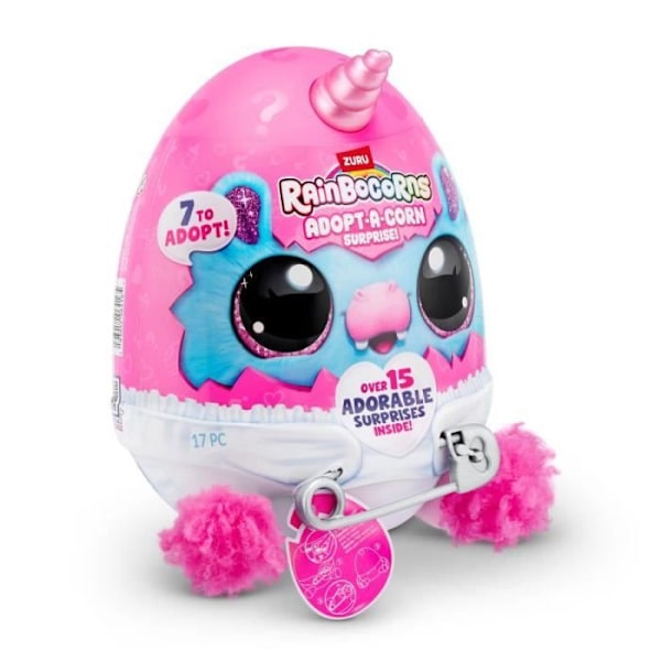 Peluche överraskning - ZURU - Rainbocorns - Rosa - 15 överraskningar - Tillbehör inkluderat