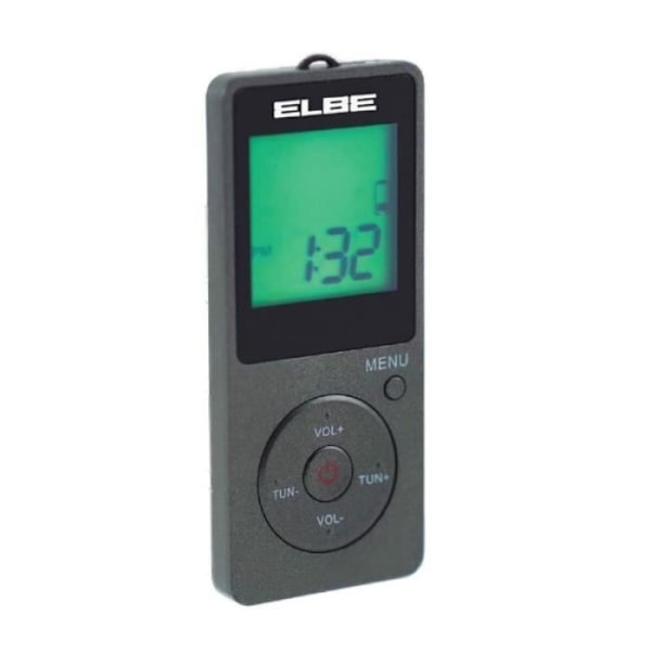 ELBE RF95 Tummanharmaa Digitaalinen kannettava radio AM/FM Urheilullinen