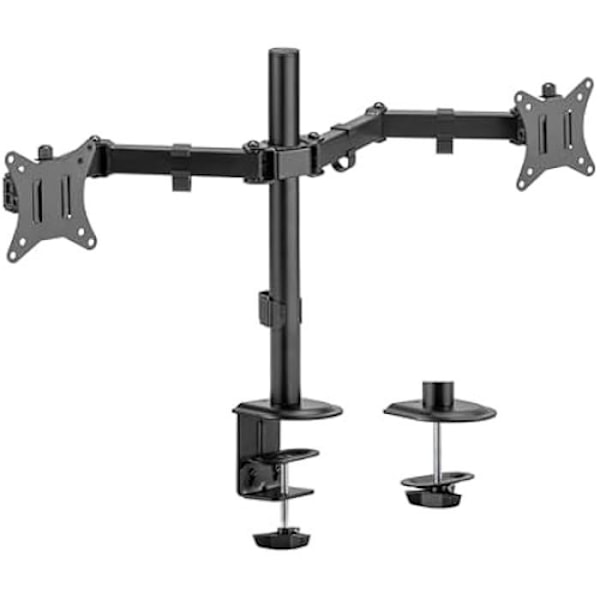 AISENS - DT32TSR-149 - Roterende og vippebordsmontering til 9 kg skærm/tv (3 drejninger, 2 arme) 17-32, sort Sort