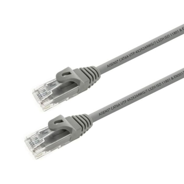 AISENS RJ45 LSZH Cat.6a 500 MHz AWG24 Patch Cable Harmaa 10 m - A145-0330