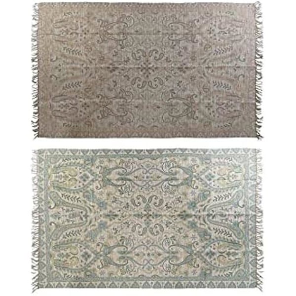Tæppe - DKD HOME DECOR - Standard - Rød og Grøn - 200 x 290 cm - Naturlige fibre Grön
