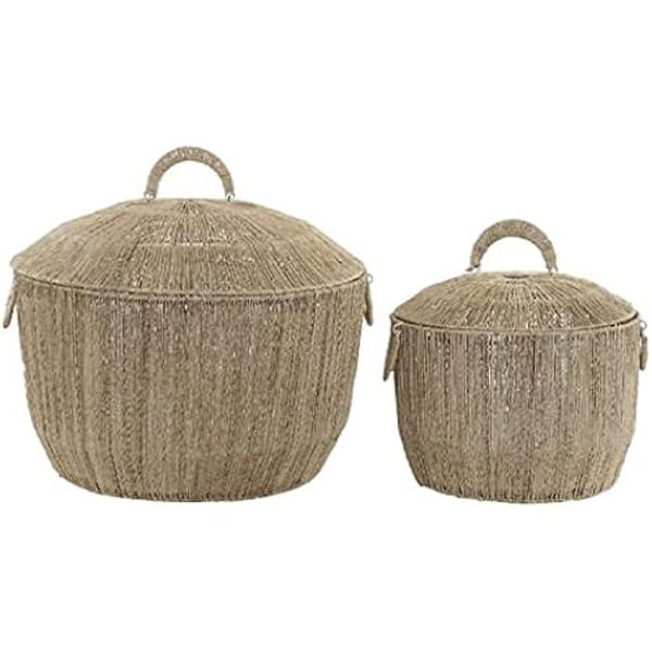 Korgset - DKD HEMINNREDNING - Standard - Metall - Flerfärgad - 51x51x48 cm Brun, flerfärgad