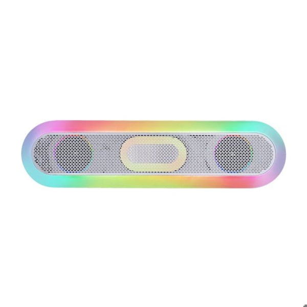 Mars Gaming MSB-ORB, 20W bärbar högtalare och soundbar, Orbilight RGB 360, trippeldrivrutin, Bluetooth 5.3/MicroSD/AUX/FM, vit