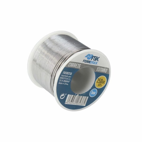 Ferrestock - FSKSOE250 - Spole av tenntråd för flexibel svetsning 250 g, diameter 1 mm, 60% tenn för elektriska svetsare