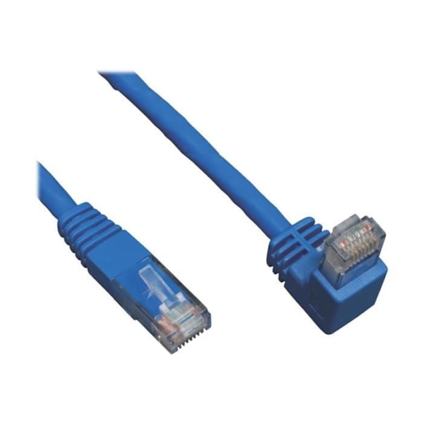 Câble för anslutning Cat6 Tripp Lite - RJ45 rät vinkel nedåt - Blå 91 cm