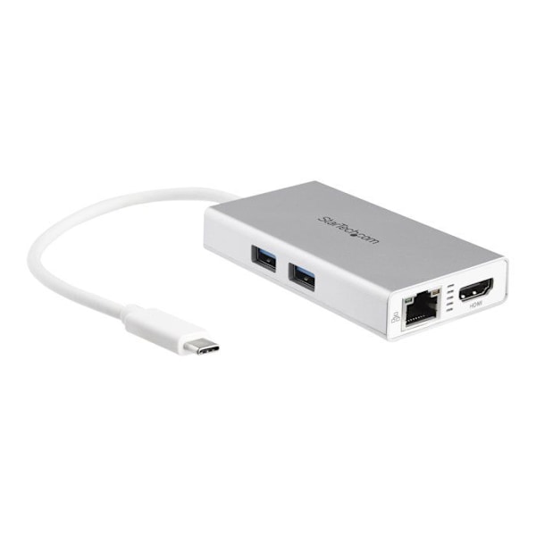 USB-C-monipistoke - STARTECH.COM - HDMI 4K - Power Delivery - Hopea ja valkoinen