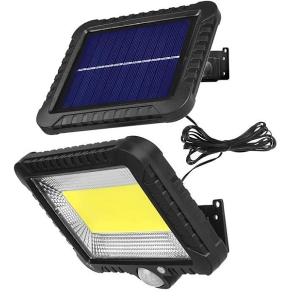 Solarlampe LED med bevægelsessensor IP44 5W 400lm 6000K koldt hvid MCE438 Svart