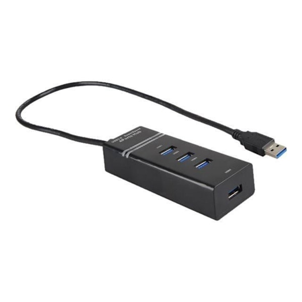 USB-keskitin - IBOX - HUB I-BOX USB 3.0 4 porttia MUSTA - USB-virtalähteellä - Työpöytätietokone