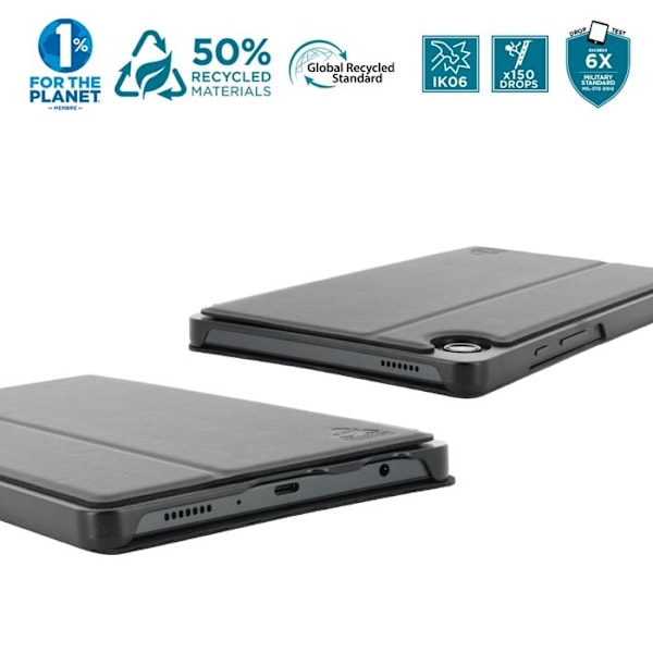 Eco-designet Cover - MOBILIS - Galaxy Tab A9 8.7'' - Stødabsorberende - Genbrugsmaterialer - Unisex Svart