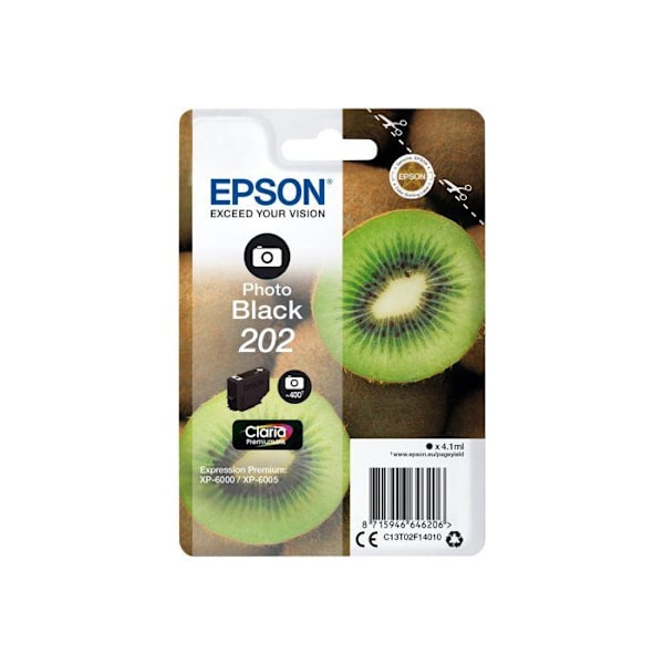 EPSON 202 mustepatruuna - 4,1 ml - valokuva Musta - Expression Premium XP-6000, XP-6005, XP-6100, XP-6105