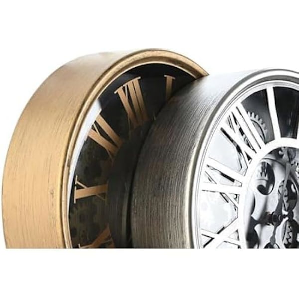 Seinäkello - HOME ESPRIT - 2 kpl setti - hopea-kulta metalli - 25 cm - nykyaikainen muotoilu Flerfärgad