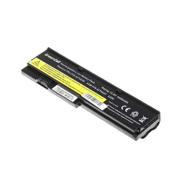 Green Cell® Standard Series 42T4650-batteri för Lenovo ThinkPad X200 X200s X201 X201i X201s Bärbar dator 4400mAh 10,8V