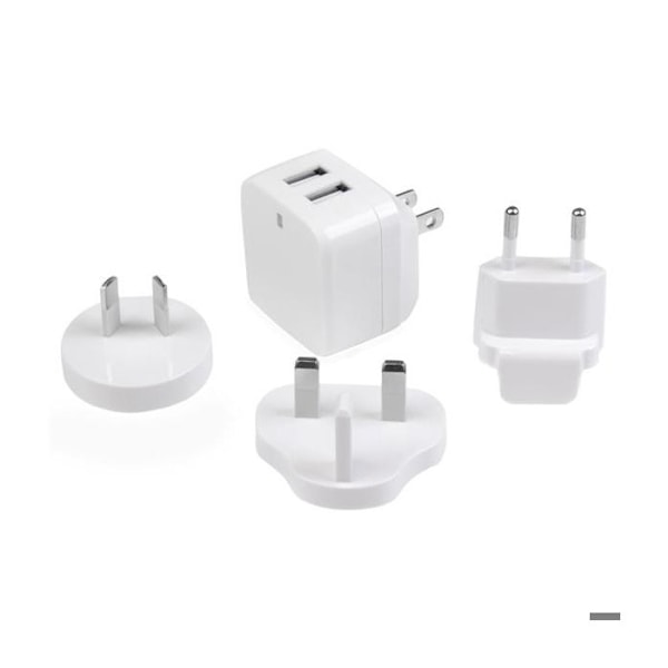 USB vægoplader - STARTECH - USB2PACWH - 2 porte - 17W - International rejse hvid