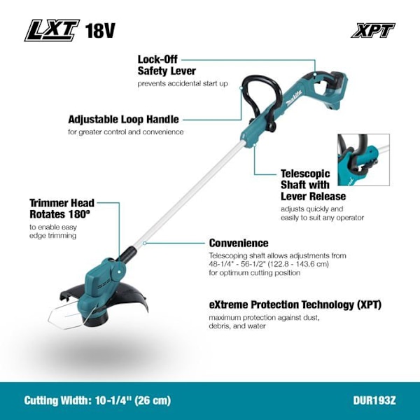 Makita LXT - nurmivala (tuote yksin) - DUR193Z-Nurmivala