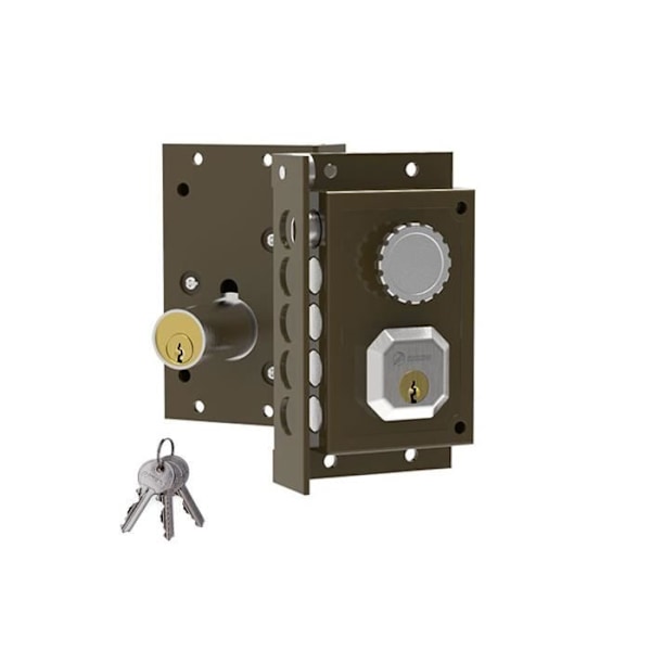 Ytmonterat lås - GENERIC - C91 Iz C-C91i Dorcas - Halvcylinder - 70 mm - 5 stift kastanj