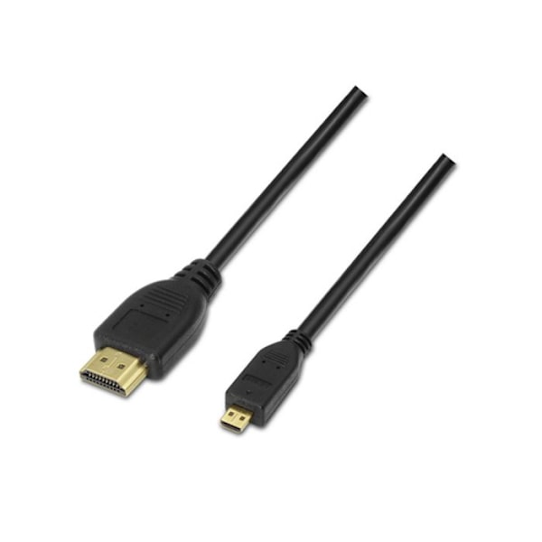 Aisens HDMI Kabel 0,8M HDMI Type A Standard HDMI Type D Micro Sort