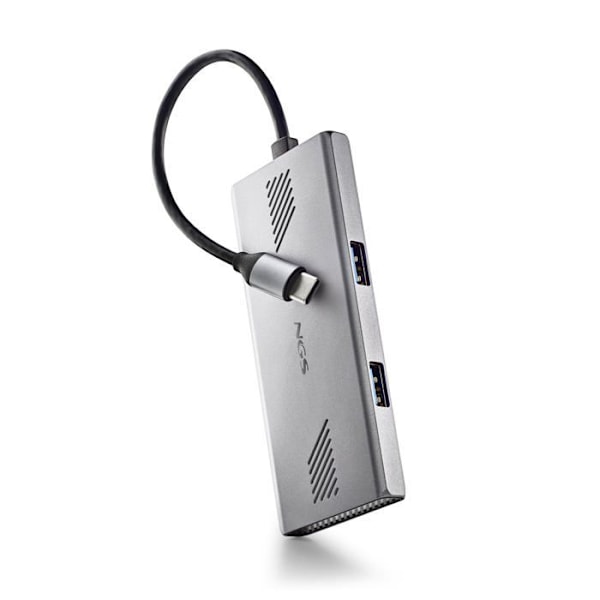 USB-hubi - NGS - WONDERDUO-C - 4 porttia (2 USB-C + 2 USB-A) - Aluminium - 5 Gbps