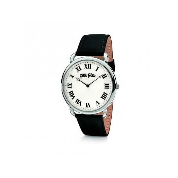 Dameur - Folli Follie - WF16T014SP - Ø 35 mm - Sort Læder - Kvarts Svart