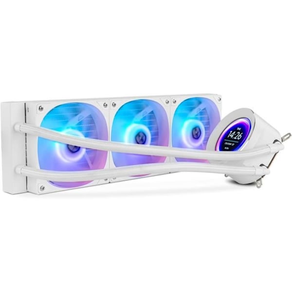Refroidisseur Liquide ARGB - NOX - Hummer H-240 - LCD skærm - 3 ventilatorer 120 mm - Kompatibel med Intel/AMD