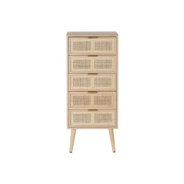 skuffemodul paulownia træ mdf træ (42 x 36,5 x 100,5 cm)