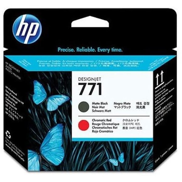 HP 771 printhoved til HP DesignJet Z6200, Z6600 og Z6800 - Pakke med 1 - Sort / Rød