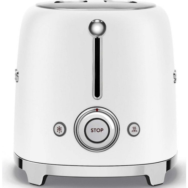 SMEG TSF01WHMEU Brødrister Mat hvid - 2 skiver - 6 bruningsniveauer - Optøningsfunktion Matt vit