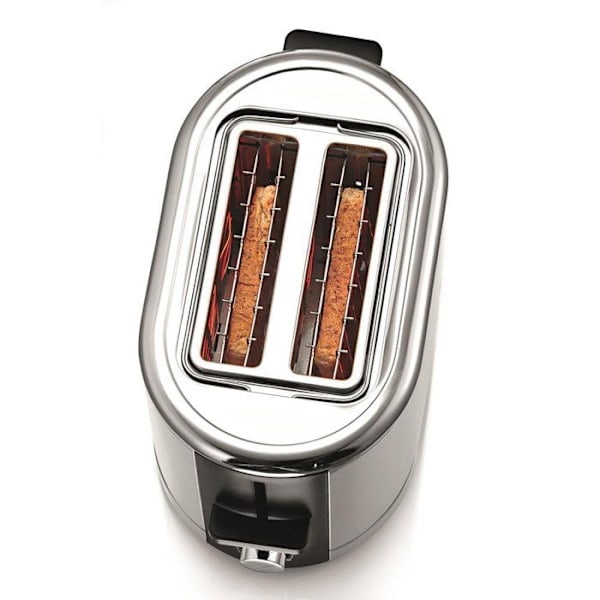 WMF LONO Brødrister med dobbelt spalte - Sort og rustfrit stål - 7 bruningsniveauer - Opvarmning af bagværk - 900W