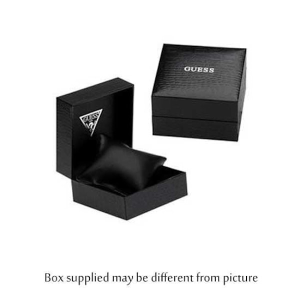 Klocka - GUESS - W1105G4 - 46,5 mm - Blått läder - Vit urtavla Blå vit