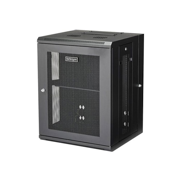 StarTech.com 15U serverrack Väggmonterad gångjärnsförsedd serverskåp upp till 20" djup Nätverksskåp...