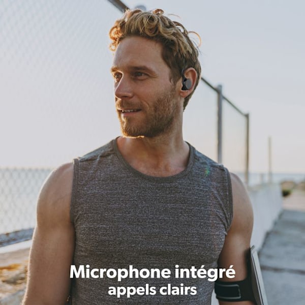 T'nB - Trådlösa hörlurar, Bluetooth sporthörlurar, in-ear, pekkontroll, 30 timmars batteritid, integrerad mikrofon – Svart