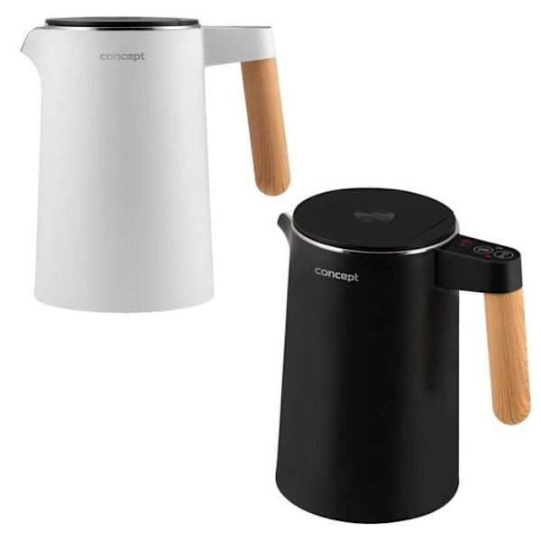 Elkedel Concept RK3301 - Temperaturkontrol - 1,5L - Sort - Kalkfri Svart