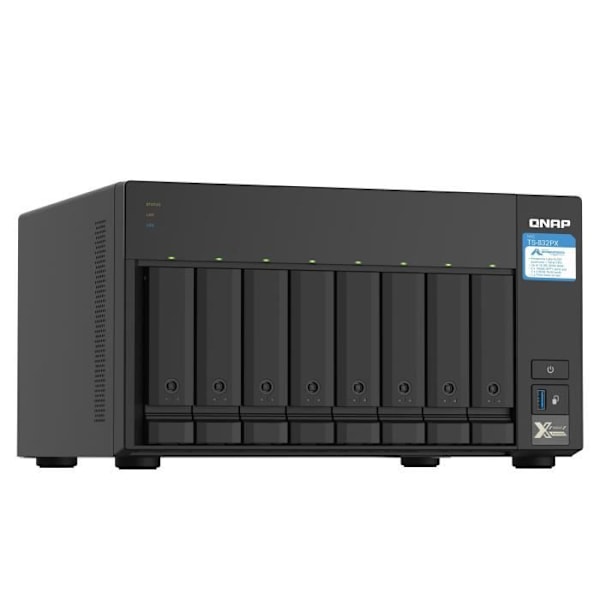 Tallennuspalvelin (NAS) - QNAP - TS-832PX-4G - neliytiminen 1,7 GHz - 2 10 GbE SFP+- ja 2,5 GbE RJ45 -porttia