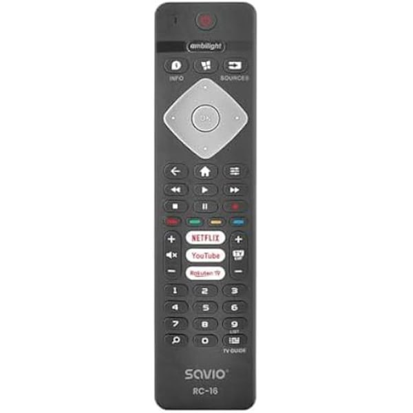 Savio Universal Fjernbetjening til Philips RC-16 Sort