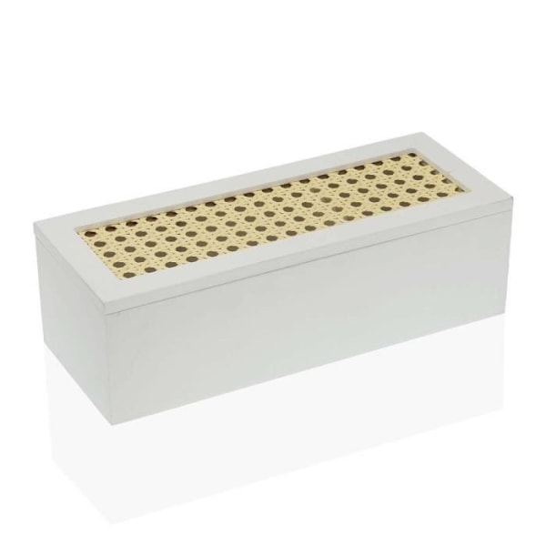 Smykkeskrin - Versa - Rektangulær - Hvid - 10 x 8 x 26 cm - Til Kvinder Vit