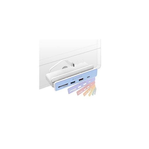 USB-C Hub - Sanho - HyperDrive 6-in-1 - 6 porttia - Huomaamaton kiinnitys - 7 värilaattaa