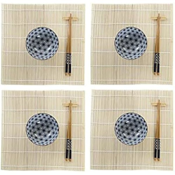 DKD Home Decor Sushi Set, Standard Blå