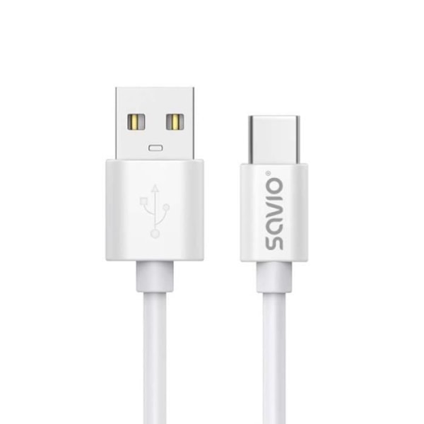 SAVIO USB-kaapeli 2 m USB 2.0, USB A - USB C Valkoinen - CL-168