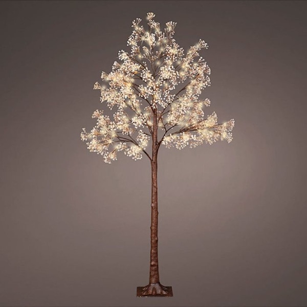Sapin - Meidän sisustustoiveet - 130 x 180 cm - Ruskea/Viileä valkoinen - LED - Kimallus Marron/Vit varm