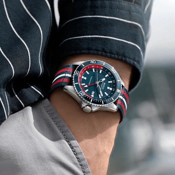 Ur - MIDO - Ocean Star GMT - 44mm - Automatisk - Stål - Blå Blå