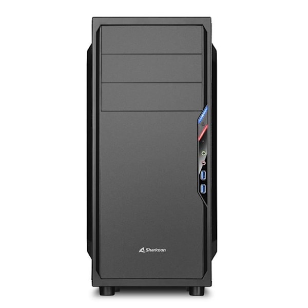 PC-kabinet - Sharkoon - VS4-V - Midi-tårn - ATX - USB/Audio - Sort