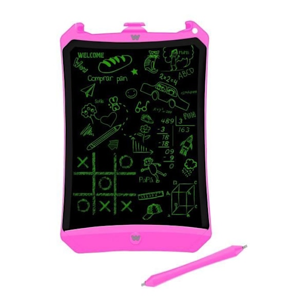 Elektronisk tavle - Woxter - Smart Pad 90 - Pink farve - LCD display - Kan slettes Sort, Lyserød