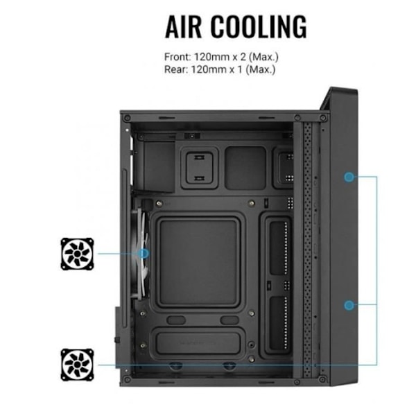 AeroCool Kotelo CS-109 Musta RGB USB 3.0 Mini Torni - 4711099472376